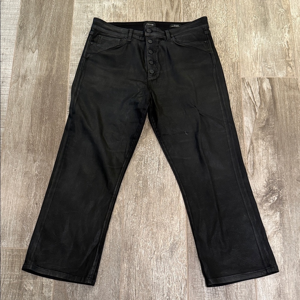 Joe’s lightly coated Black Jeans the callie high rise cropped boot size 32